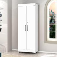 Armário Multiuso Lavanderia com Chave 2 Portas 1,80m Texas Branco J&A - 1