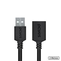 Cabo Extensor Usb A 2.0 Macho Para Usb A 2.0 Femea 28awg Puro Cobre 2 Metros - Puamf2-2 - 1