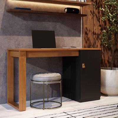 Escrivaninha Star Paris Para Escritório E Estudo Com Baú Multiuncional Preto Nature