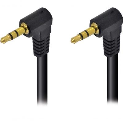 Cabo De Audio P2 X P2 (3.5 Stereo) 1.5 Metros 2 Conectores De 90 Graus - 35sa90-15