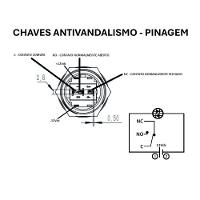 Chicote Para Botao De Chaves Anti Vandalismo Nwt 15cm - 2