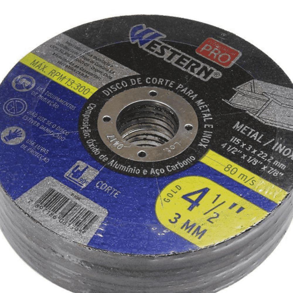 Disco De Corte Western Para Metal E Inox Gold 115 X 3 X 22,2 Mm - 3