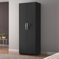 Armário Multiuso com Chave 2 Portas Chicago Notável Preto - 1