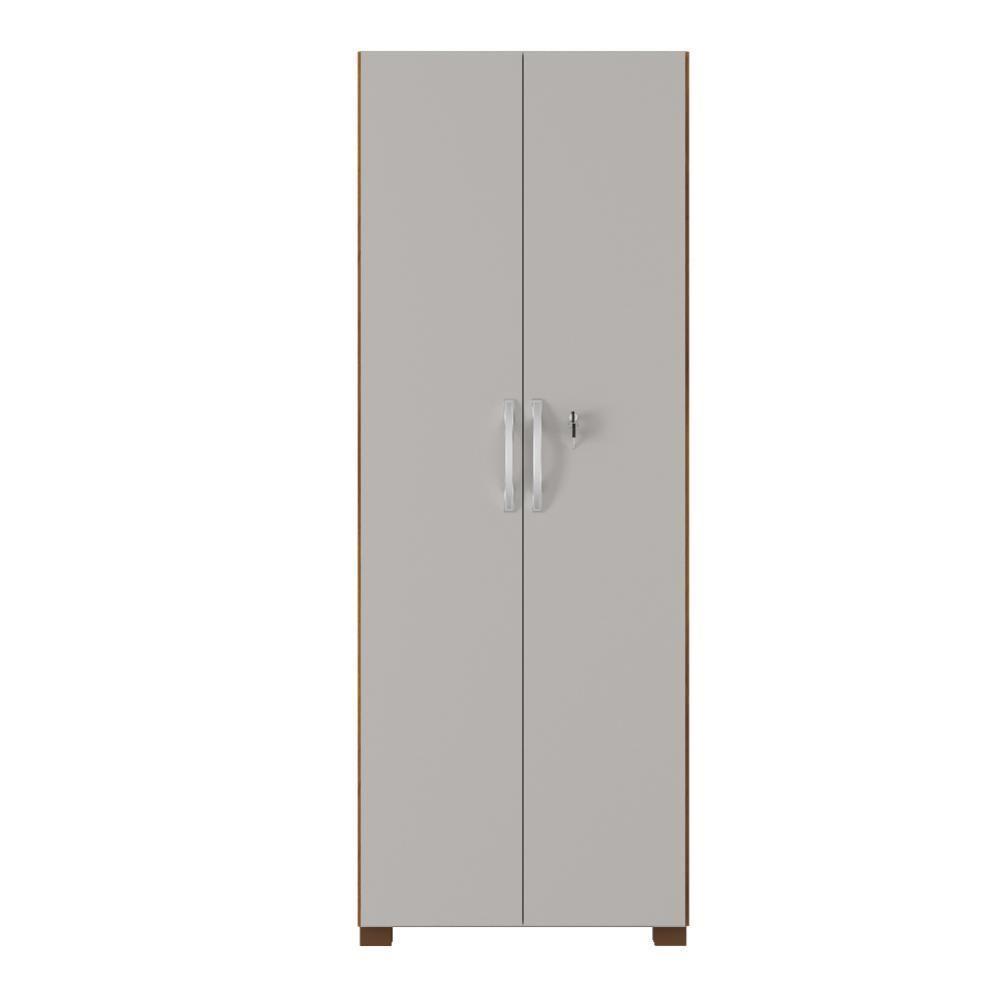 Armário Multiuso Com Chave 2 Portas Chicago Notável Freijó / Off White Freijo Off White - 1