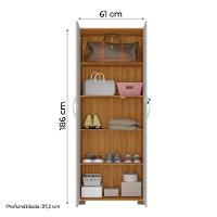 Armário Multiuso Com Chave 2 Portas Chicago Notável Freijó / Off White Freijo Off White