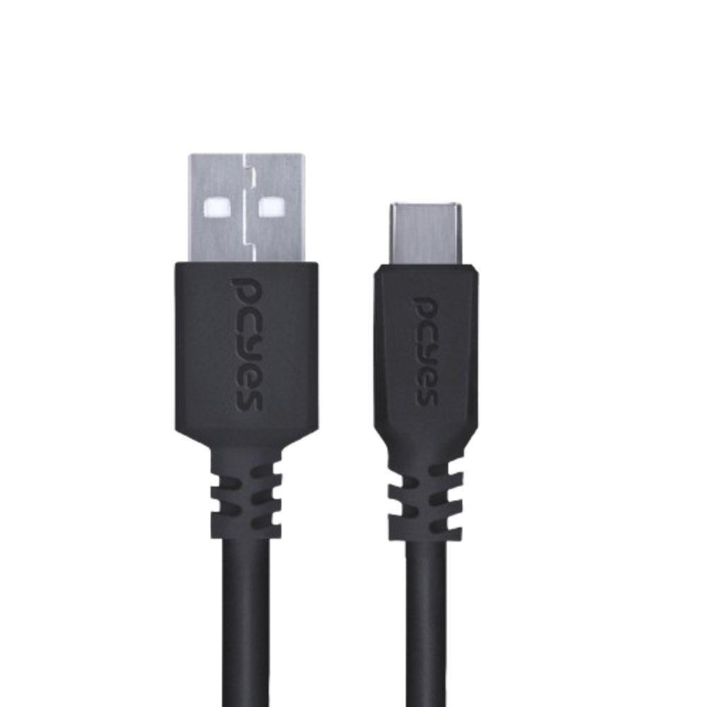 Cabo Para Celular Smartphone Usb A 2.0 Para Usb Tipo C 1 Metro Preto - Puacp-01 - 1
