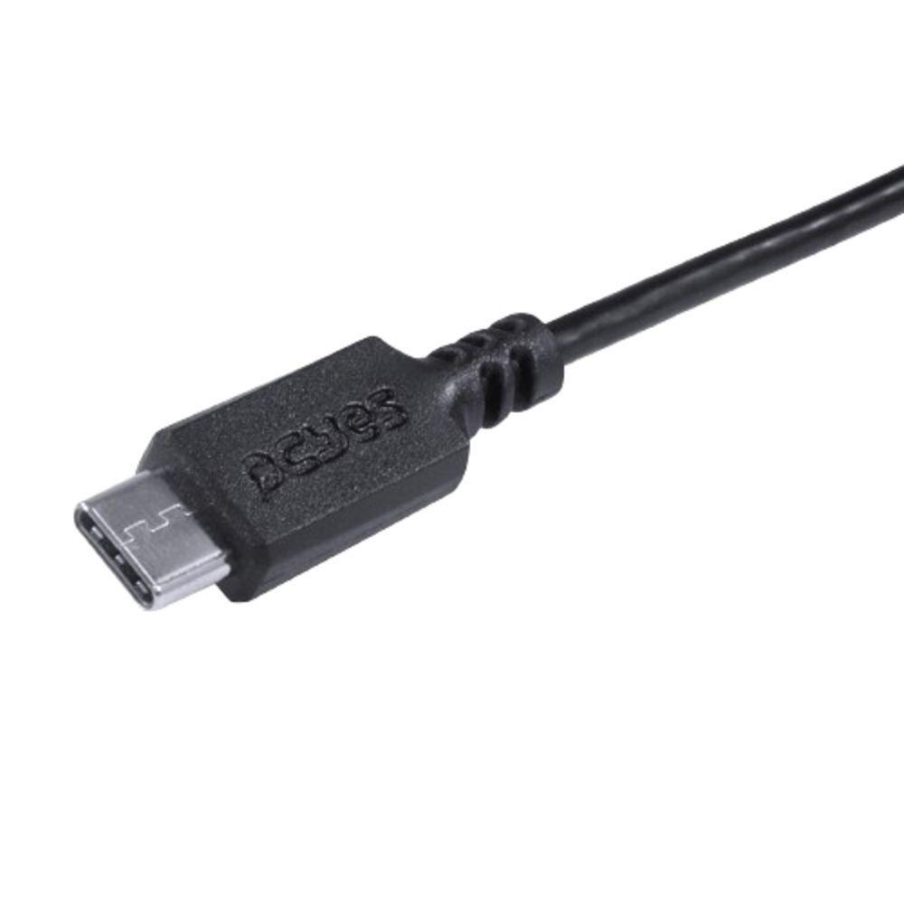 Cabo Para Celular Smartphone Usb A 2.0 Para Usb Tipo C 1 Metro Preto - Puacp-01 - 2