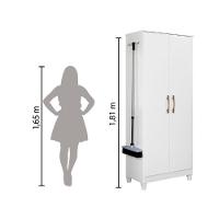 Armário Multiuso 2 Portas 4 Prateleiras Jade Moval Branco - 6