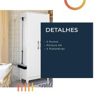 Armário Multiuso 2 Portas 4 Prateleiras Jade Moval Branco - 8