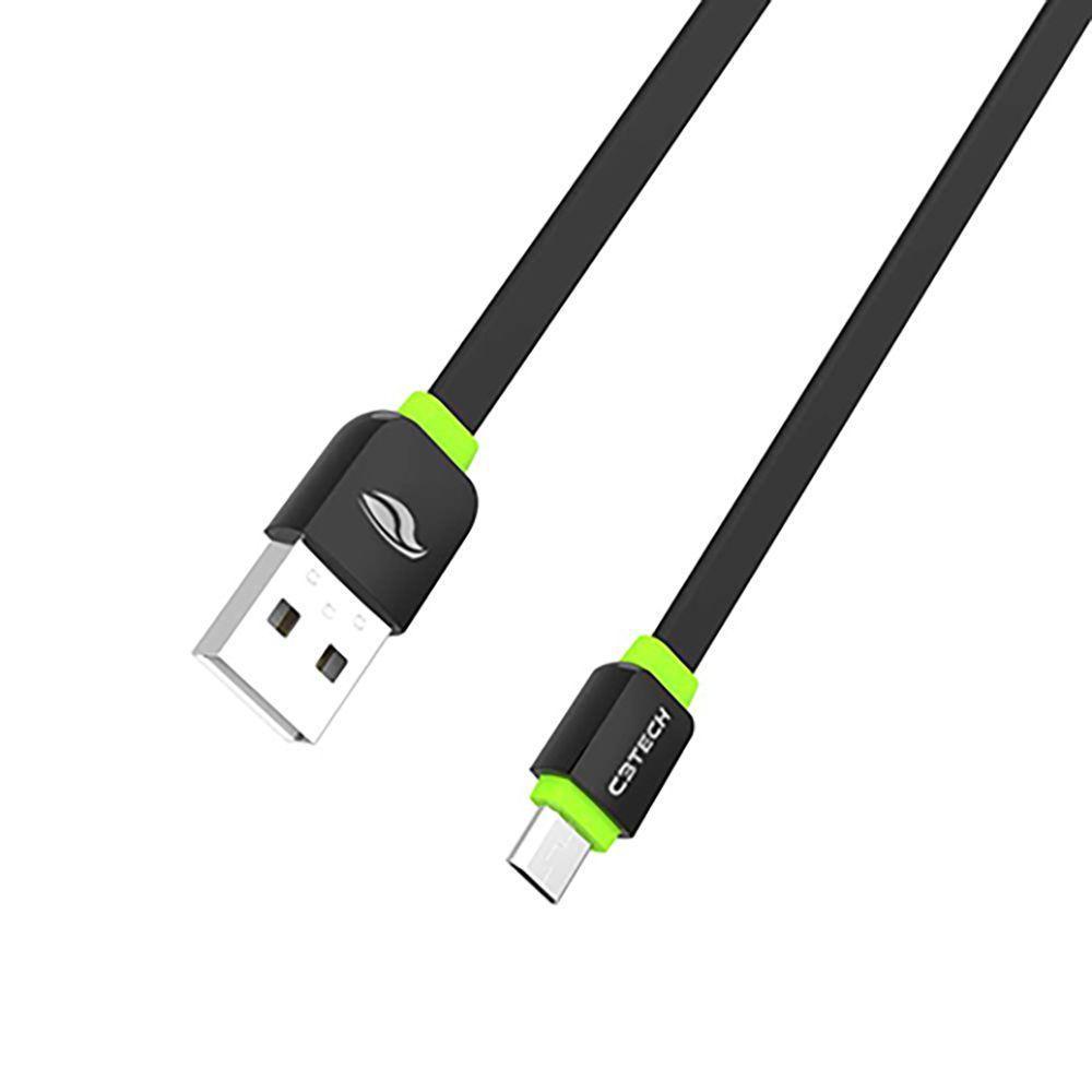 Cabo Usb Micro Para Android C3tech Cb-100bk 1 Metro 2.0a Preto - 1