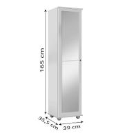 Armário E Sapateira Multiuso Marrie Com Espelho 1 Porta Branco J&a Móveis Branco