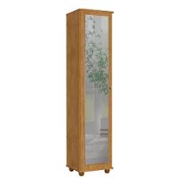 Armário E Sapateira Multiuso Marrie Com Espelho 1 Porta Nature J&A Nature - 1