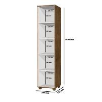 Armário E Sapateira Multiuso Marrie Com Espelho 1 Porta Nature J&A Nature