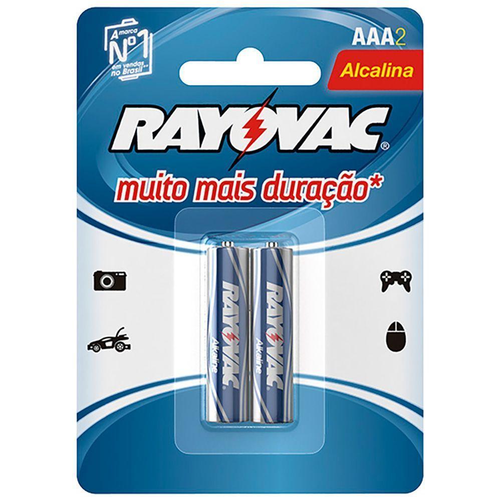 Pilha Rayovac Alcalina 20912 Aaa Palito 1,5v Com 02 Unid. - 1