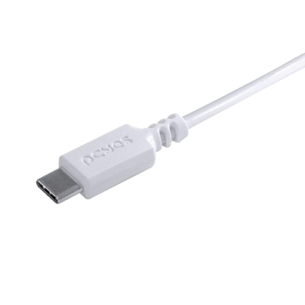 Cabo Para Celular Smartphone Usb A 2.0 Para Usb Tipo C 50 Cm Branco - Puacb-05 - 2