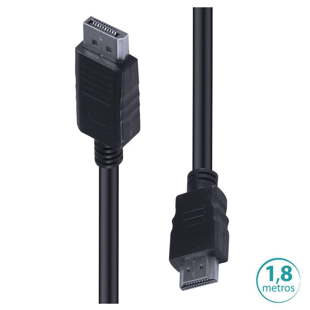 Cabo Displayport Para Hdmi 1.4v 1.8m Hdp18 (7908020916703) - 1