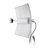 Antena Usb Parabolica De Grade Aquario Usb-2510 Com 2.4 Ghz E Ganho De 25 Dbi Cabo De 10 Metros - 1