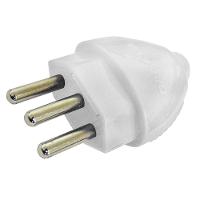 Plugue Desmontavel Daneva 2p + T 20a - 250v Macho Branco 1616 - 1