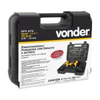 Parafusadeira- Furadeira Bateria Vonder Pfv074 12v + Kit 74 Pecas - 4
