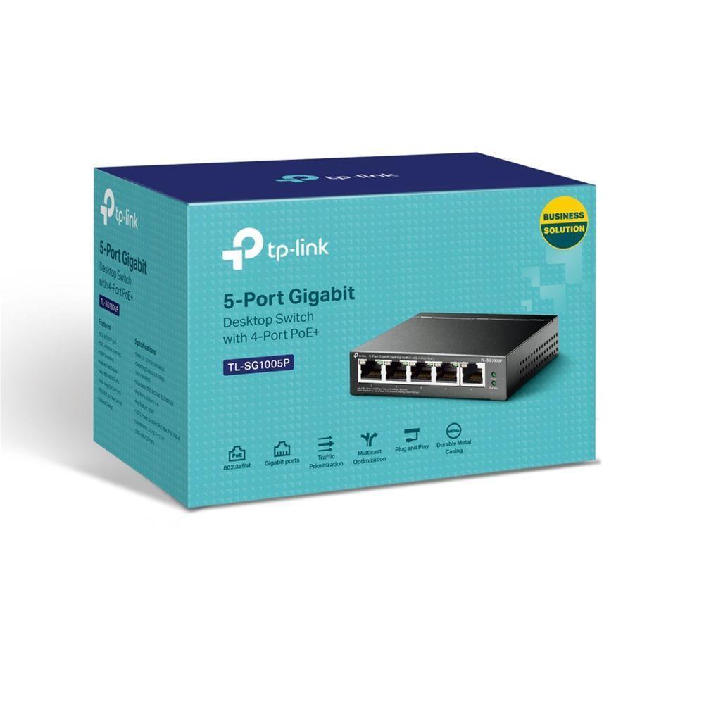 Switch Tp-link 5 Portas Gigabit (4 Portas Poe+) Tl-sg1005p - 3