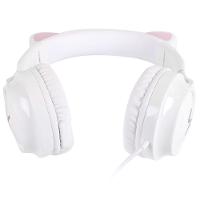 Fone Headset Kitty Ear - Orelha De Gato Branco Com Microfone Cabo 1.2m Plug P2 Estereo P3 - Ke110b - 2