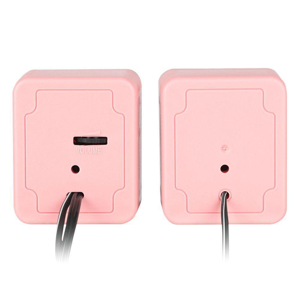 Caixa De Som 2.0 Usb 5v 2x 1w Com Controlador De Volume Rosa - Vs-01r - 4