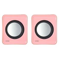 Caixa De Som 2.0 Usb 5v 2x 1w Com Controlador De Volume Rosa - Vs-01r - 2
