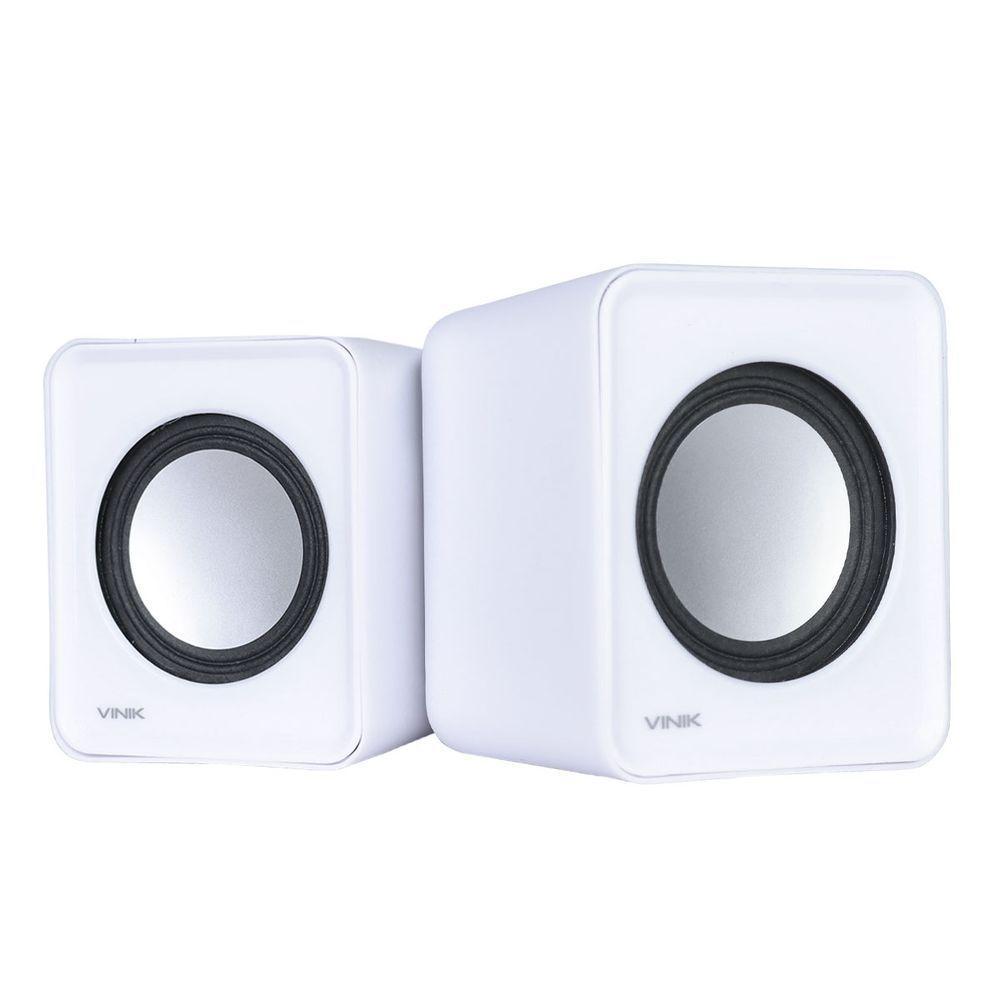 Caixa De Som 2.0 Usb 5v 2x 1w Com Controlador De Volume Branca - Vs-01b - 1