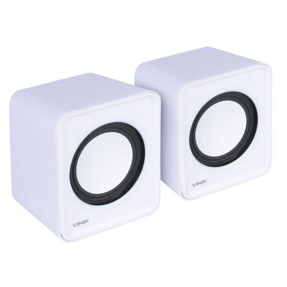 Caixa De Som 2.0 Usb 5v 2x 1w Com Controlador De Volume Branca - Vs-01b - 3