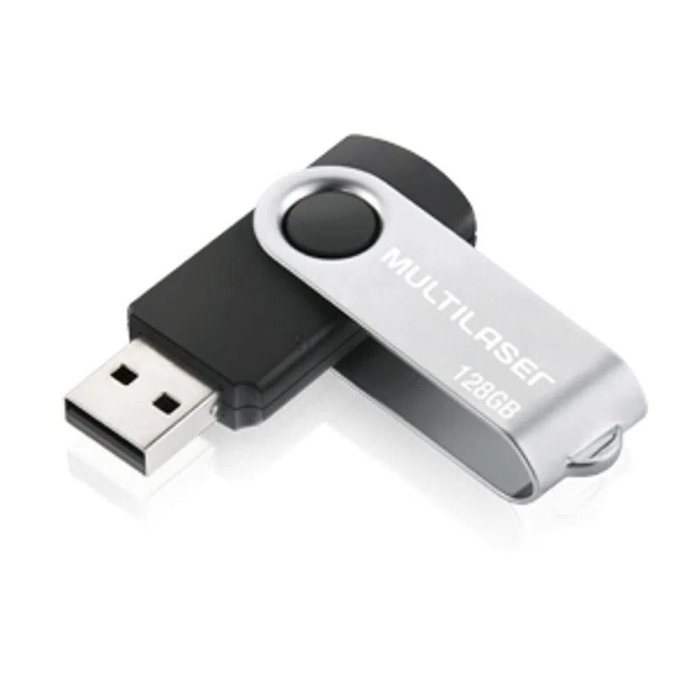 Pen Drive Twist 128gb Usb Leitura 10mb-s E Gravacao 3mb-s Preto Multilaser - Pd591 - 1