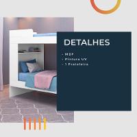 Beliche Floripa Para Colchão 0,88m Com Nicho Organizador J&a Branco Branco - 3