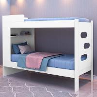 Beliche Floripa Para Colchão 0,88m Com Nicho Organizador J&a Branco Branco - 5