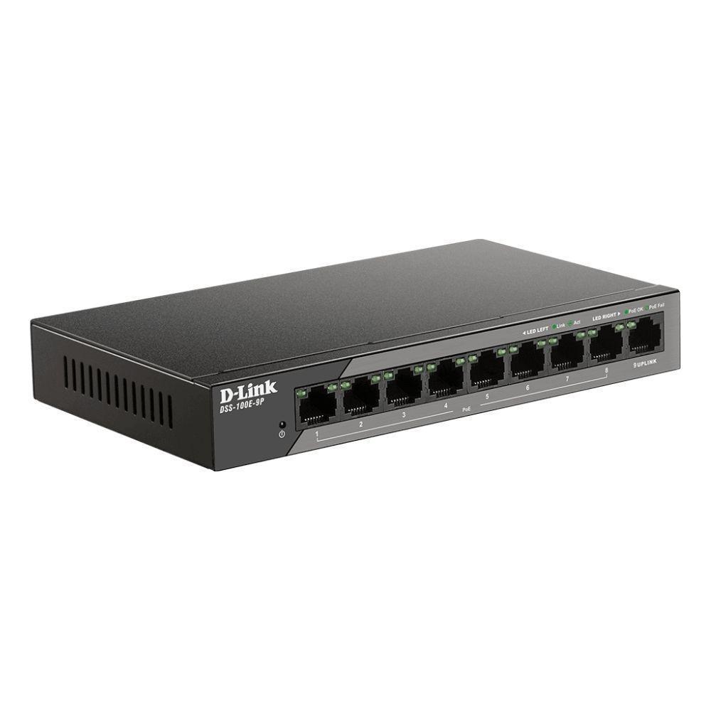 Switch 08 Portas D-link Dss-100e-9p Poe Fast - 3