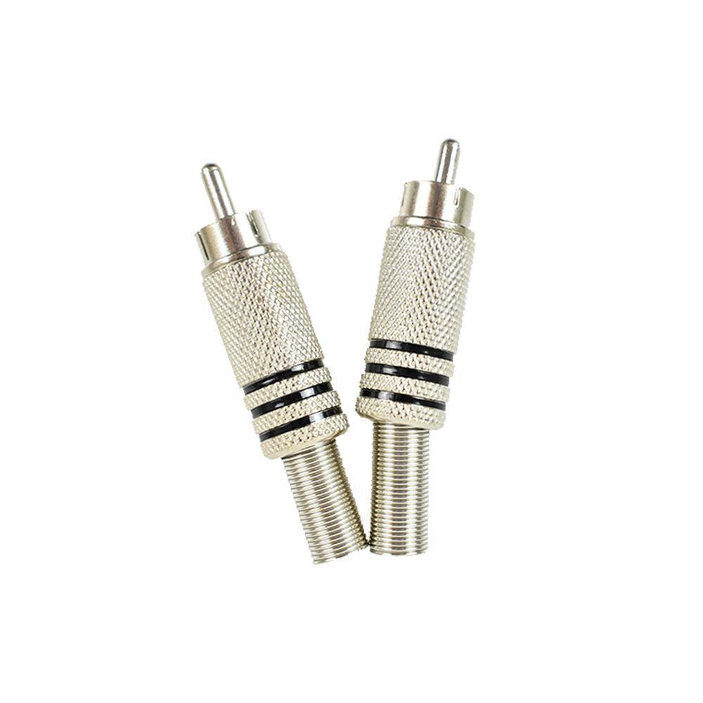 Plug Rca Evus C-073 Metal Com Mola Macho - 1