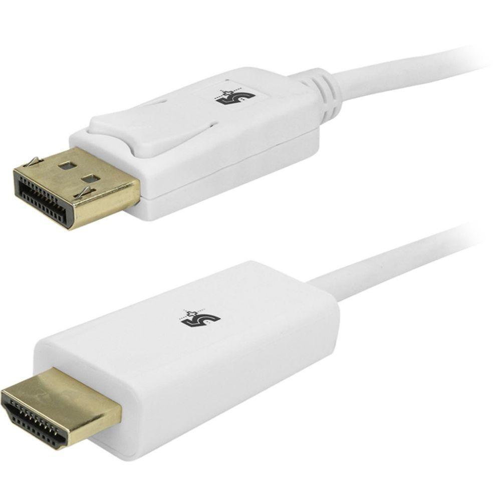 Cabo Displayport Para Hdmi 5+ 075-88212 2m Com Trava Branco - 1