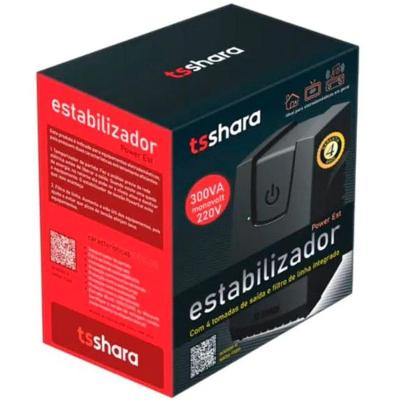 Estabilizador Ts Shara Powerest 300va Mono 220v - 9119 Preto 220V