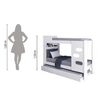 Beliche Floripa Com Cama Auxiliar Para Colchão 0,88m J&a Branco Branco