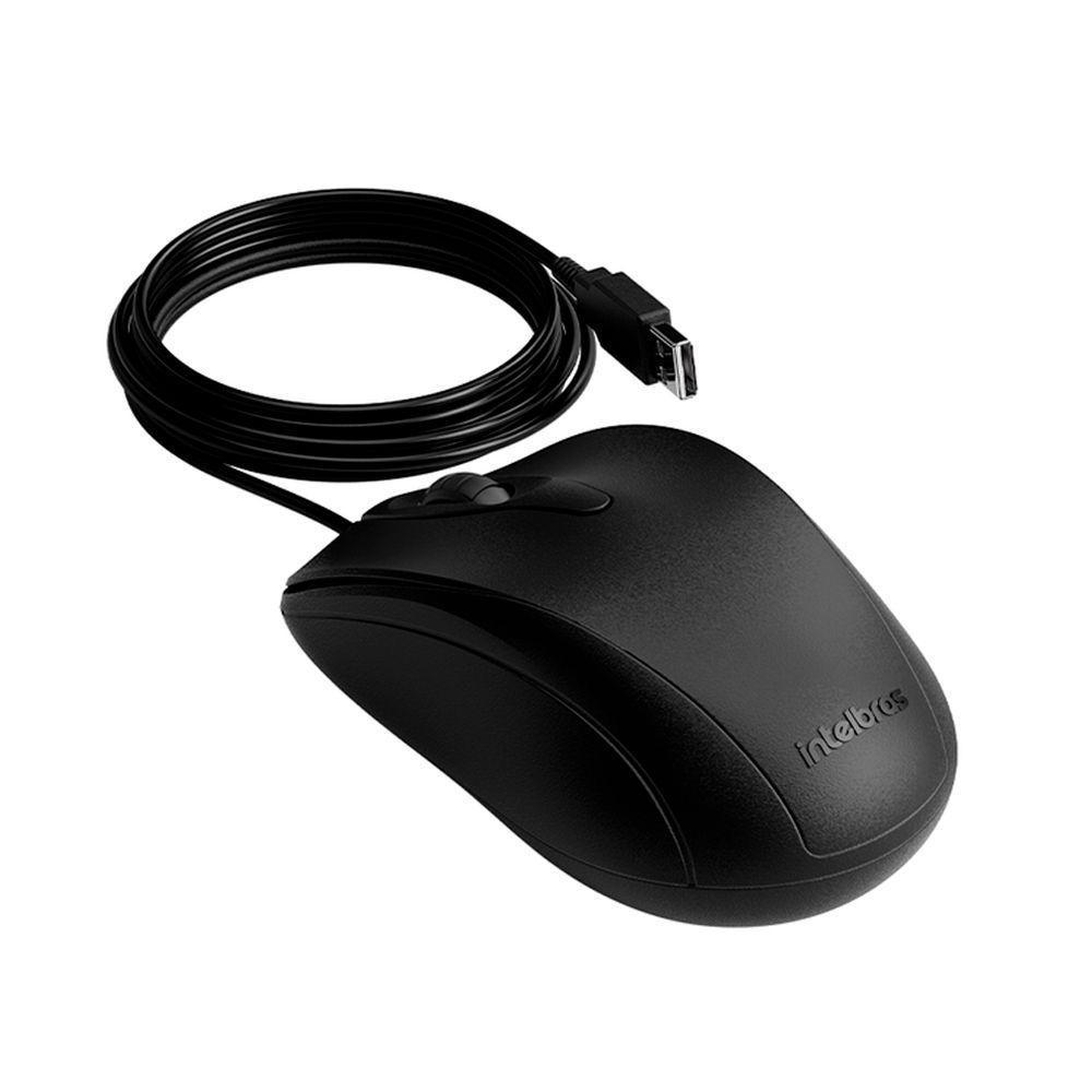 Mouse Intelbras Mci20 - Com Fio Preto - 1