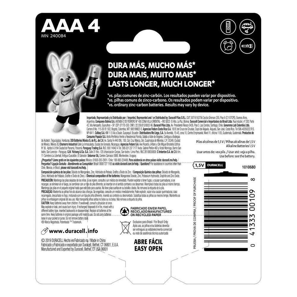 Pilha Alcalina 1,5v Aaa Mn2400 (com 4 Pilhas) - 2