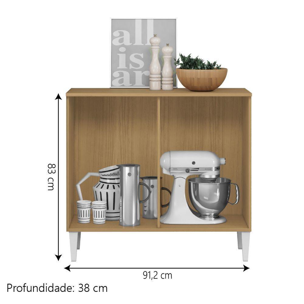 Balcão De Cozinha Buffet 2 Portas 0,84m Atacama / Grafite Isabelle Aramóveis  Atac Graf - 3