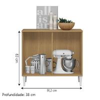 Balcão De Cozinha Buffet 2 Portas 0,84m Atacama / Grafite Isabelle Aramóveis  Atac Graf - 3