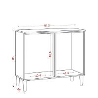 Balcão De Cozinha Buffet 2 Portas 0,84m Atacama / Grafite Isabelle Aramóveis  Atac Graf - 5
