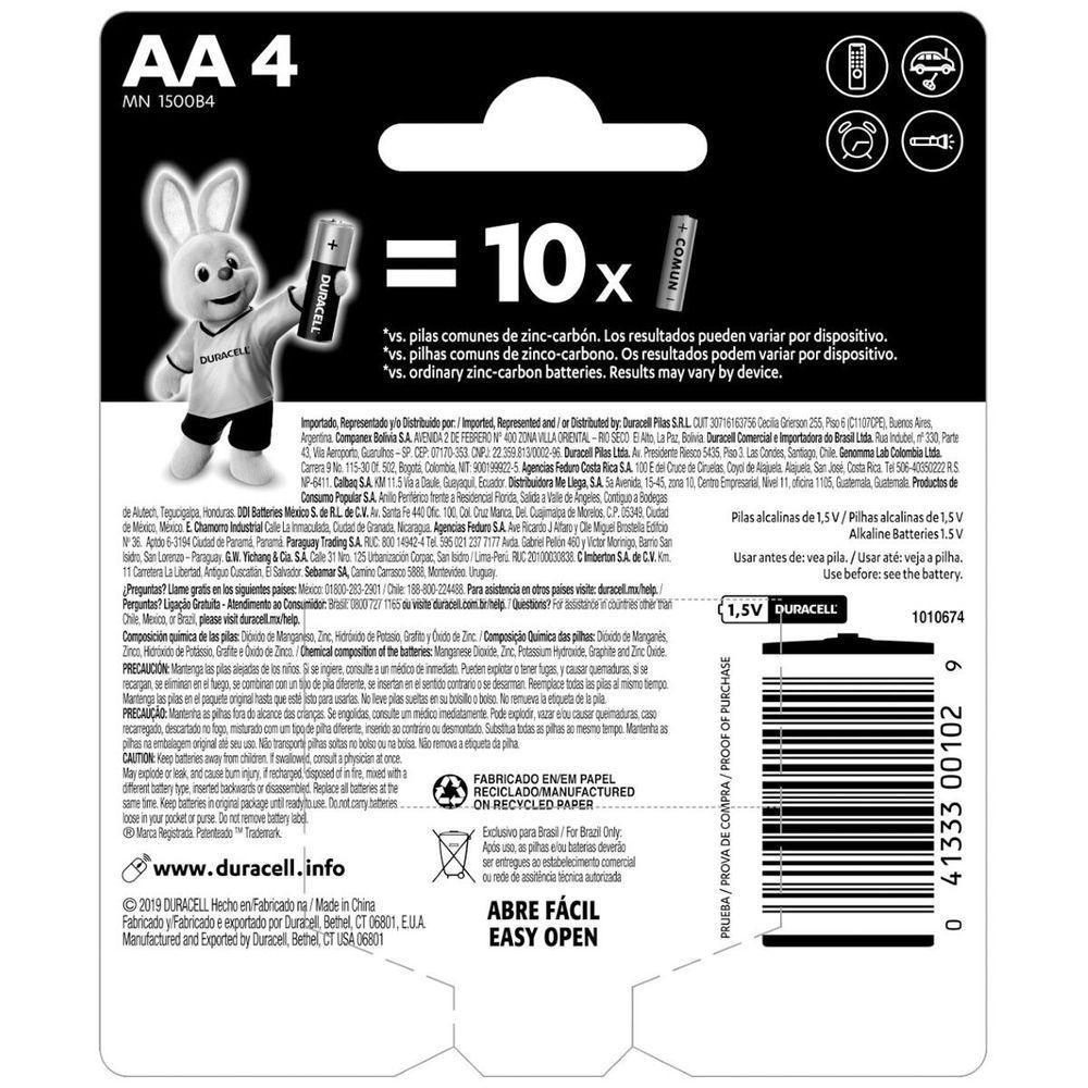 Pilha Alcalina 1,5v Aa Mn1500 (com 4 Pilhas) - 2