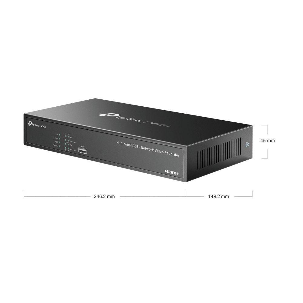 Nvr Gravador De Video Em Rede Poe+ De 4 Canais Tp-link - 1004h-4p - Tpn0400 - 4