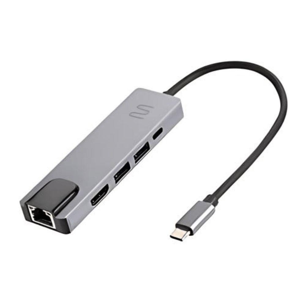 Hub Dock Multilaser Usb Tipo-c 5 Em 1 Com Hdmi 4k, Rj45 Ethernet, Usb 3.0 E Power Delivery 100w - 1