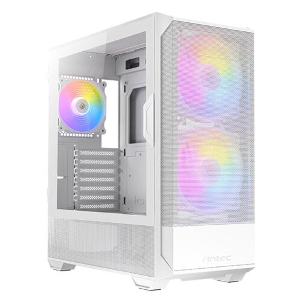 Gabinete Gamer Antec Nx416l Lateral Vidro Temperado Atx-m-atx-itx 2 Fans 120mm Argb Branco - 0-76 - 2