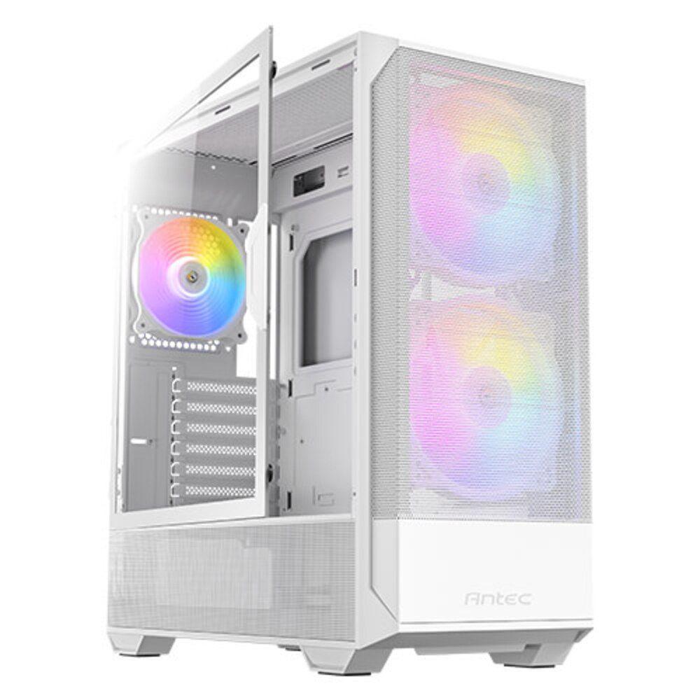 Gabinete Gamer Antec Nx416l Lateral Vidro Temperado Atx-m-atx-itx 2 Fans 120mm Argb Branco - 0-76 - 4