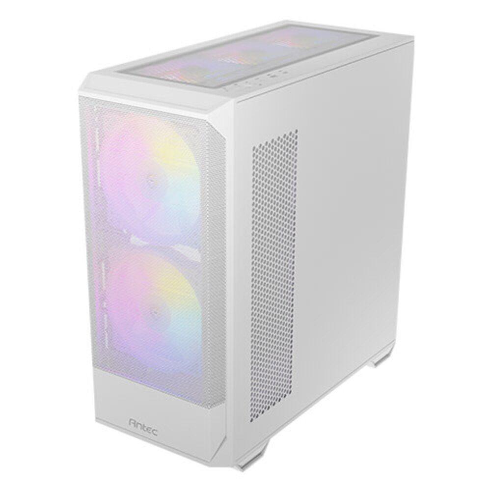 Gabinete Gamer Antec Nx416l Lateral Vidro Temperado Atx-m-atx-itx 2 Fans 120mm Argb Branco - 0-76 - 5