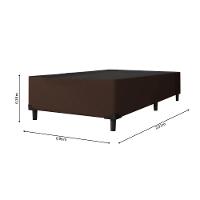 Cama Box 0,96m Com 38cm De Altura Prince Suede Marrom Marrom - 2