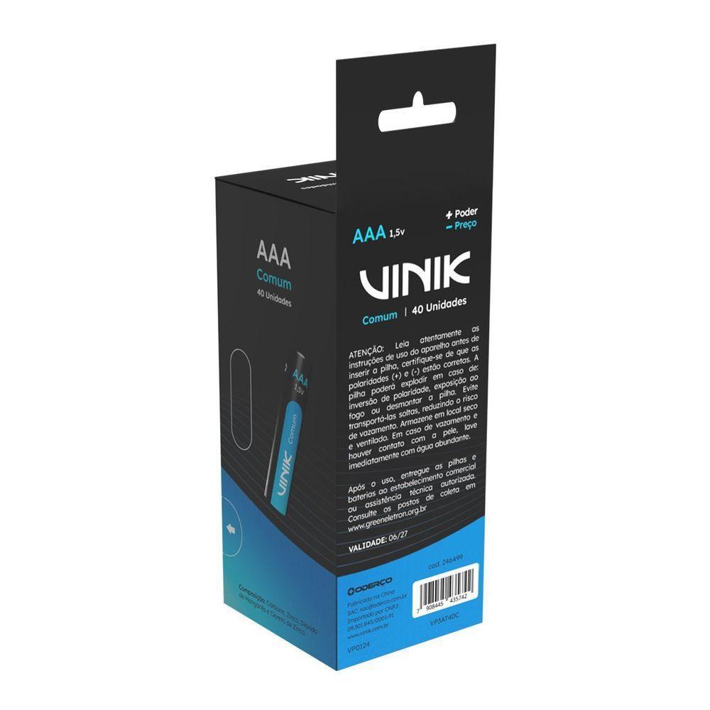 Pilha Comum Aaa Tubo C-40 1.5v - Vp3at40c - 4